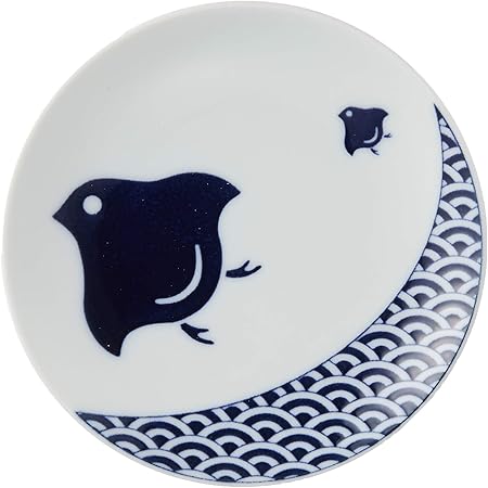 Amazon Co Jp Kihara キハラ 豆皿 波千鳥 径10 8 高さ1 8cm 9773 ホーム キッチン