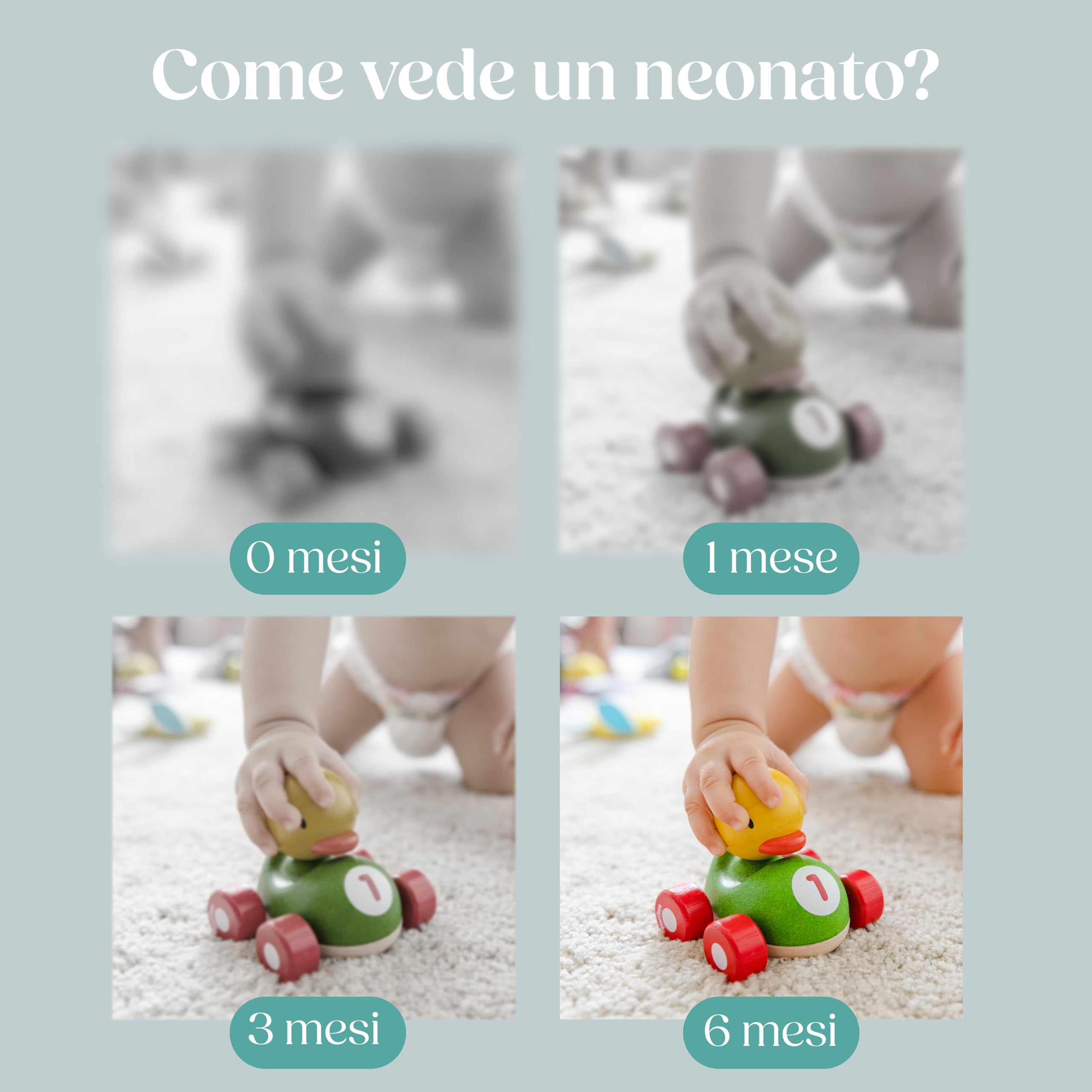 Libro Sensoriale Neonati con Specchio Teddy - Libro Bianco e Nero Stoffa Montessori, Ultra Morbido Lavabile per Sviluppo Visivo 0-12 Mesi
