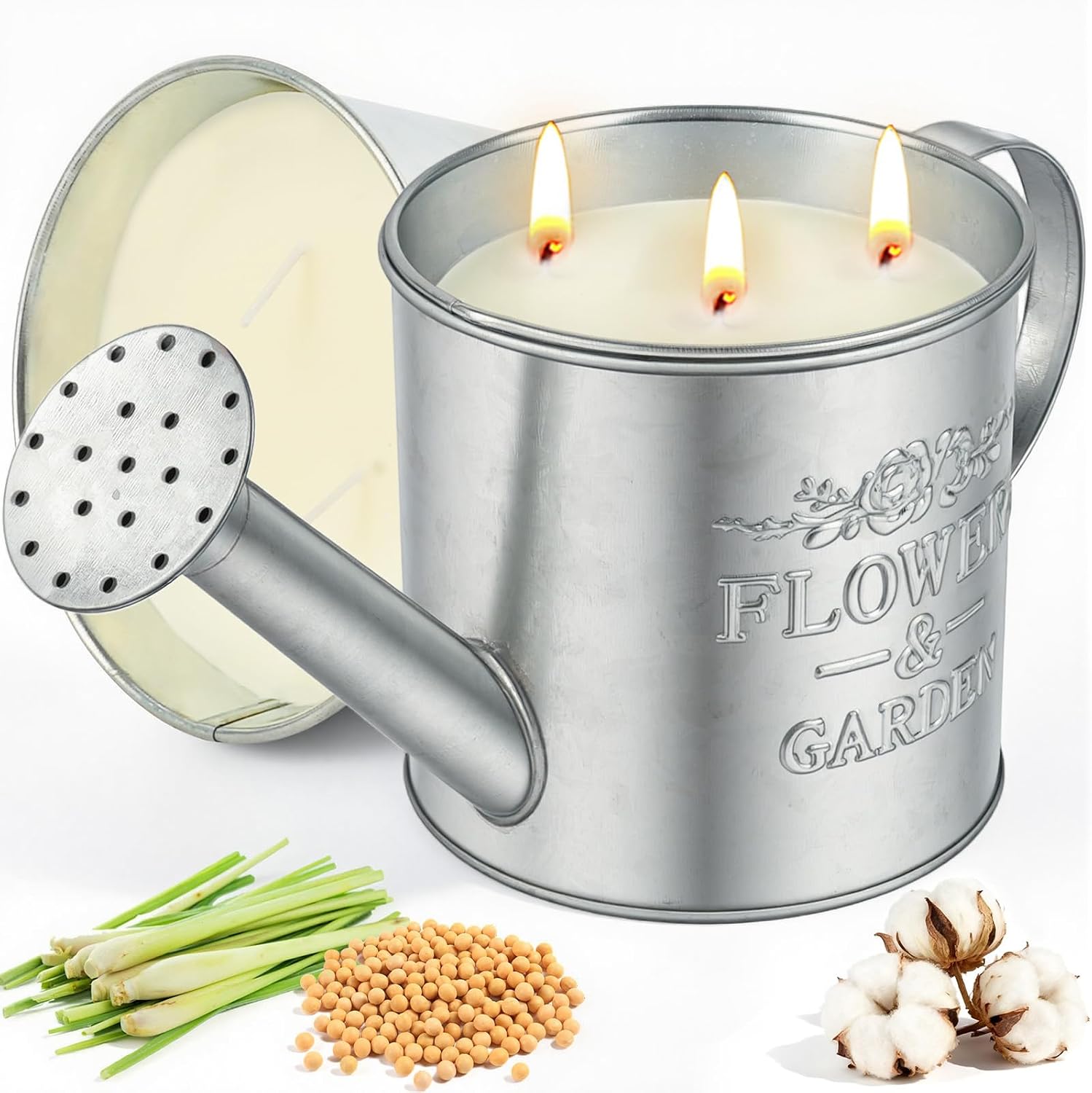 Citronella Candles Outdoor,20oz Large 3-Wick Citronella Candle for Outside