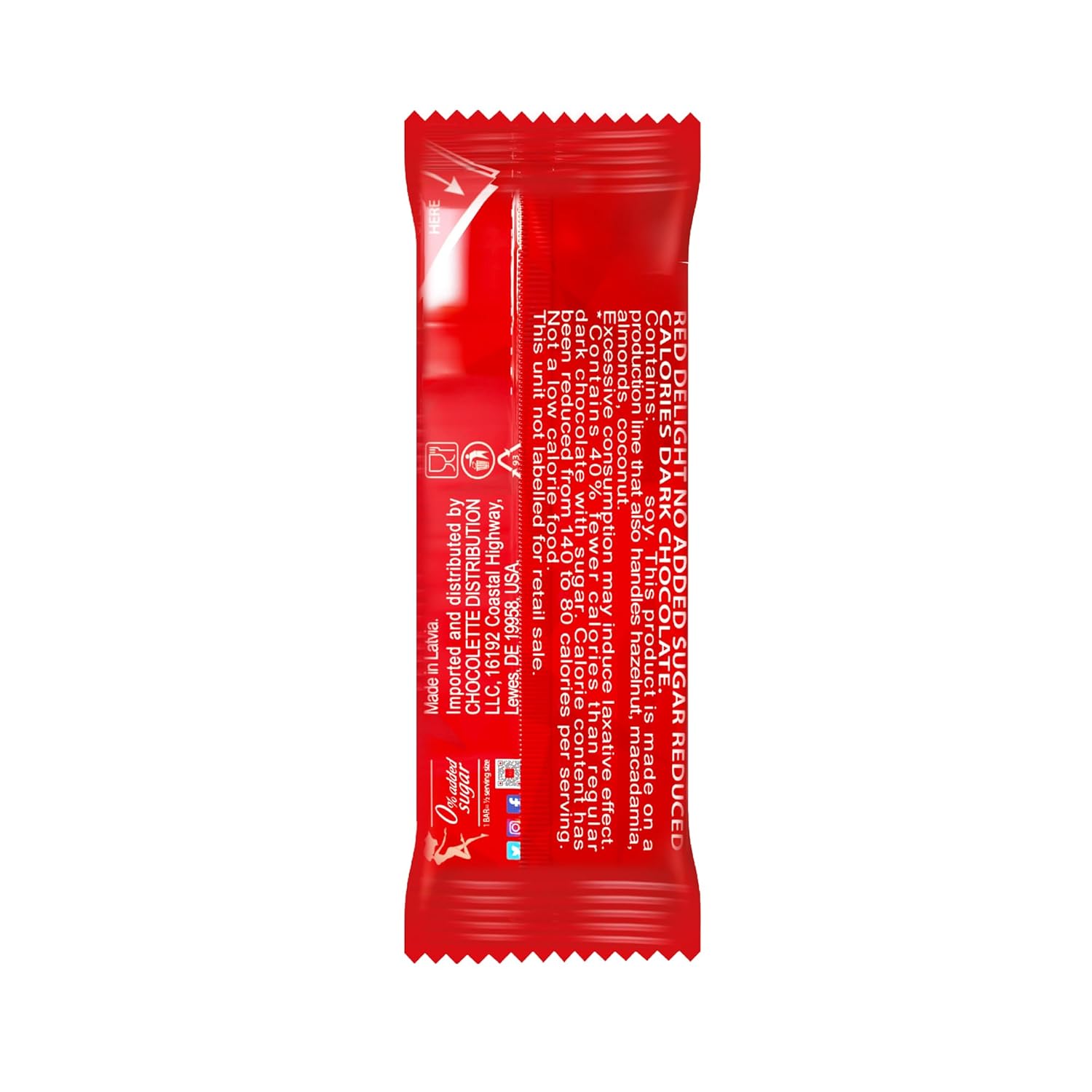 RED Delight®™ 100 Piece Chocolate Gift Box (100 Piece Gift Box w/Bite Size Bars, Dark Chocolate)