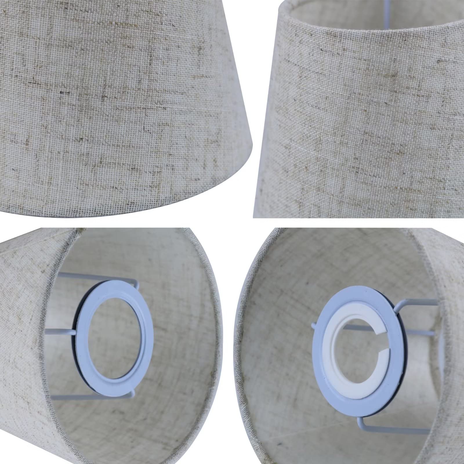 Sinta 5.5 inch E14/E27 Pantalla de lámpara Tela Coolie Moderna para Candelabro,lámpara de pared Vertical,Lámpara de Mesa Pequeña,Lámpara de Vela,Linen