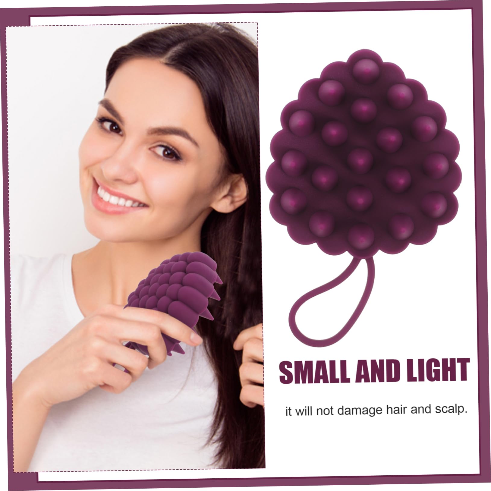 Beaupretty 5piezas Cepillo De Masaje Para Cabelludo Exfoliador De Champú Limpieza Profunda y Relajación Húmedo y Seco Para Cuidado Del Cabello