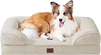 Vista 109 de EHEYCIGA Camas ortopédicas para perros extra grandes, cama impermeable de espuma viscoelástica XXL para mascotas con laterales, fondo antideslizante
