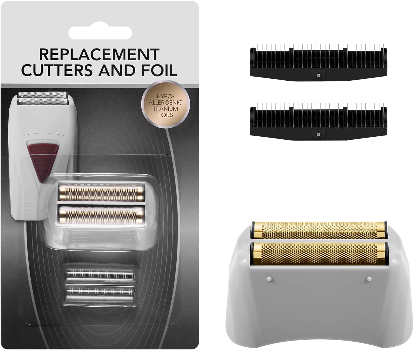 Pro Shaver Replacement Foil and Cutters Compatible with Andis ProFoil Lithium foil Shaver, Golden
