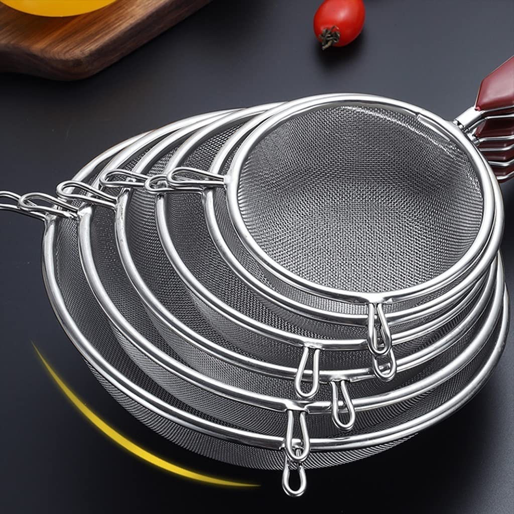 Espumadera de Cocina de Acero Inoxidable, Espumadera de Aceite Duradera, Agarre cómodo, colador de Malla Fina, Herramientas de Cocina (Size : XL)