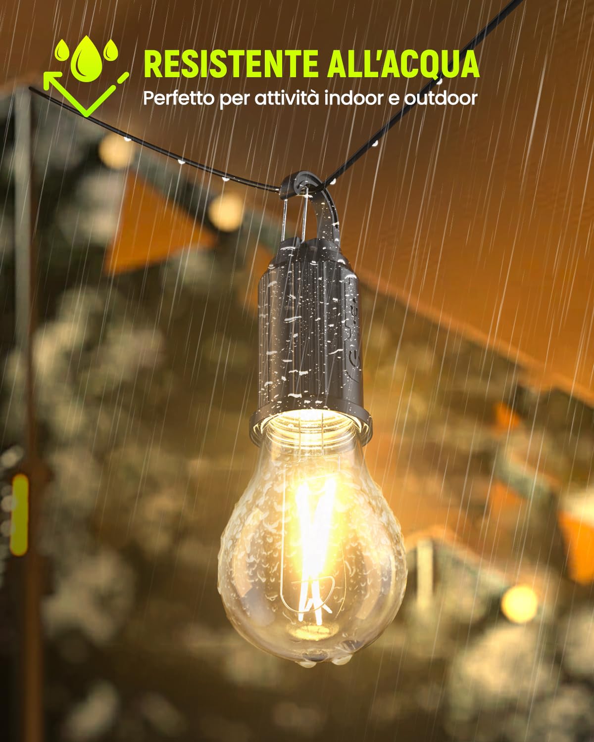 Confezione Da 2 Lanterne Da Campeggio, Luci Da Campeggio A LED Per Esterni, Torce Ricaricabili Con - Foto 6