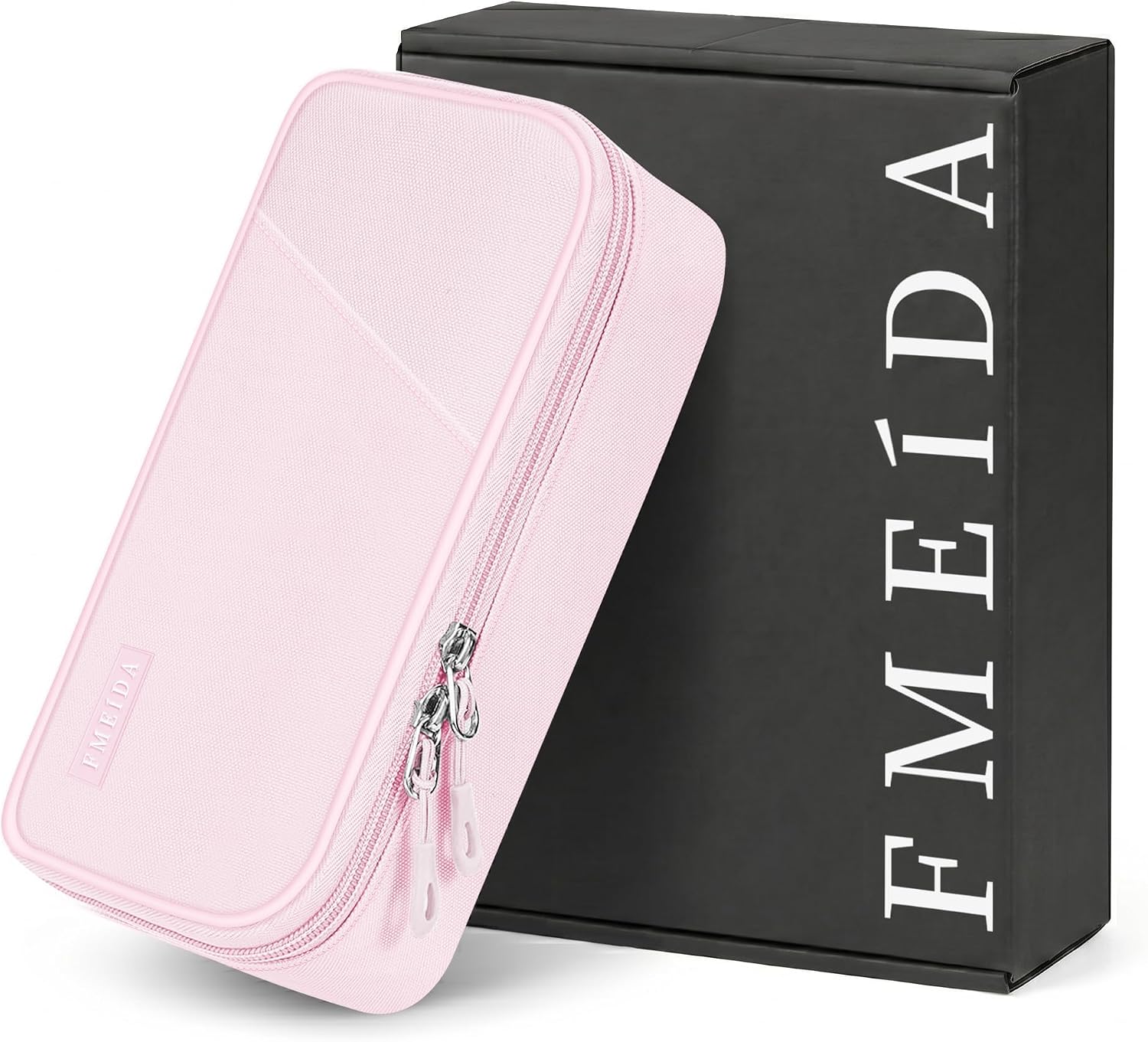 Fmeida Structured Pencil Case Pouch for Boys Back to School Supplies, Black