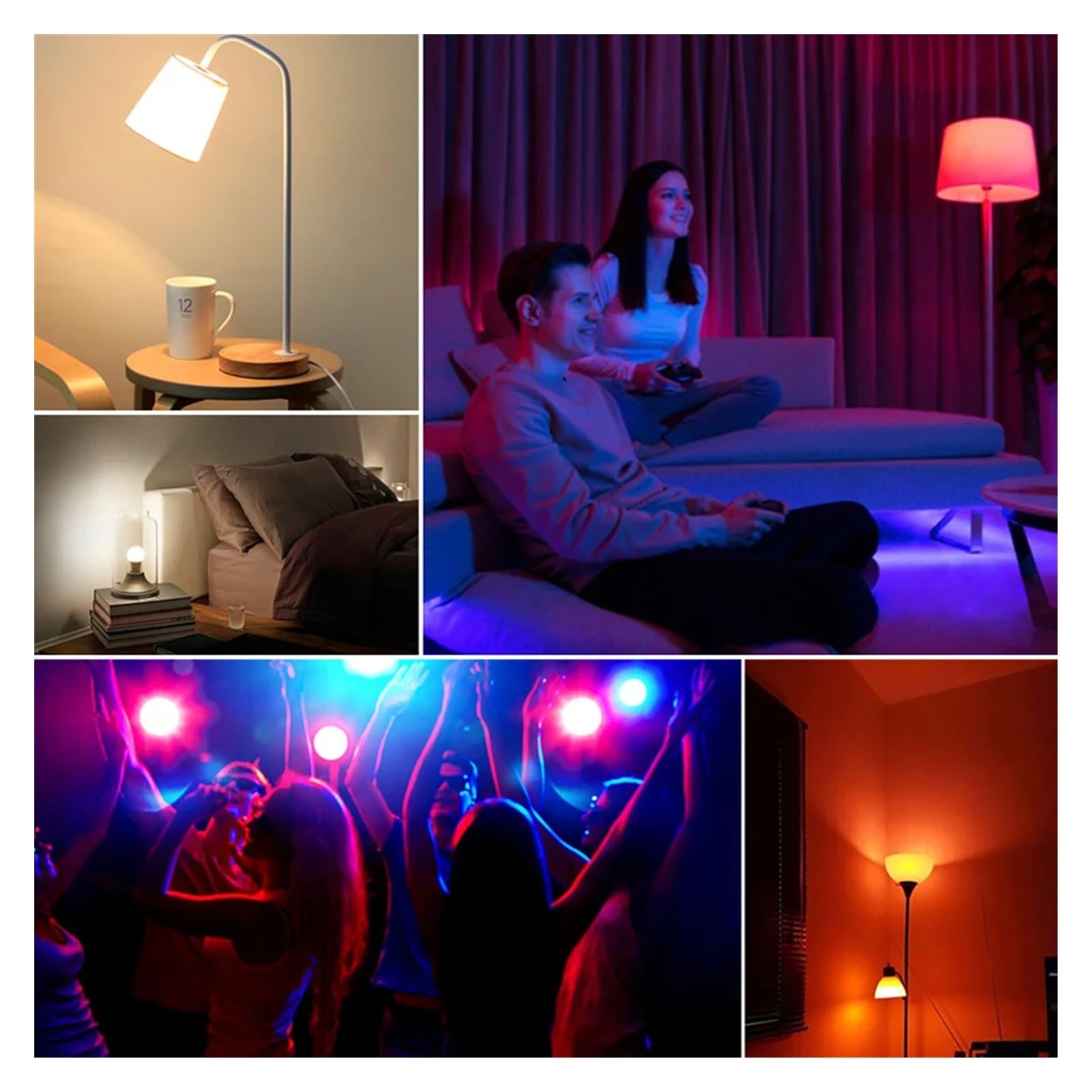Générique Ampoule LED GU10 8 W, projecteur à intensité Variable, RGB, 16 Couleurs, décoration d'intérieur, AC85-265 V, RGBW, RGBWW, avec télécommande IR (RGB Blanc).