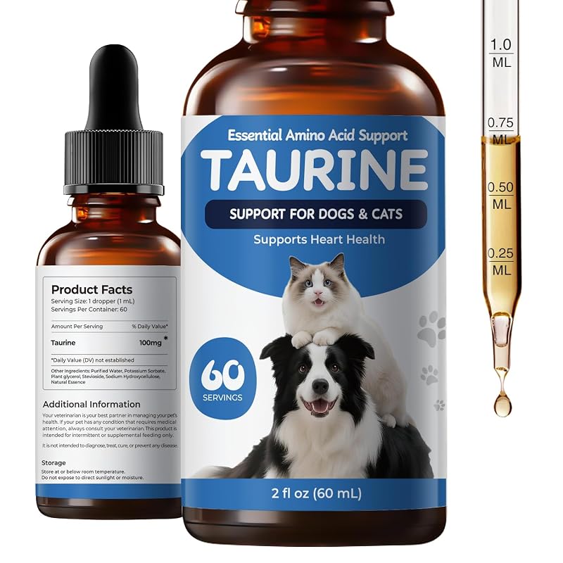 Suplemento de Taurina Líquida para Cães e Gatos Homibabis, 60 g