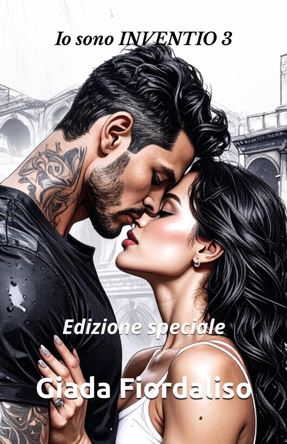 Io sono INVENTIO 3-edizione speciale con illustrazioni interne in bianco e nero raffiguranti un bacio tra i protagonisti e copertina con Moreno e Stella sotto la pioggia: Edizione speciale
