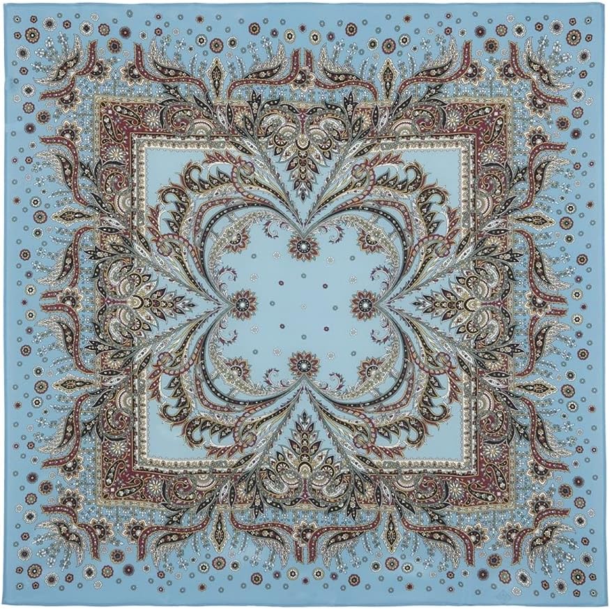 Russian Traditional Pavlovo Posad shawl/Shawl, drawing: 1603"Coral breeze", drawing author: Elena Zhukova