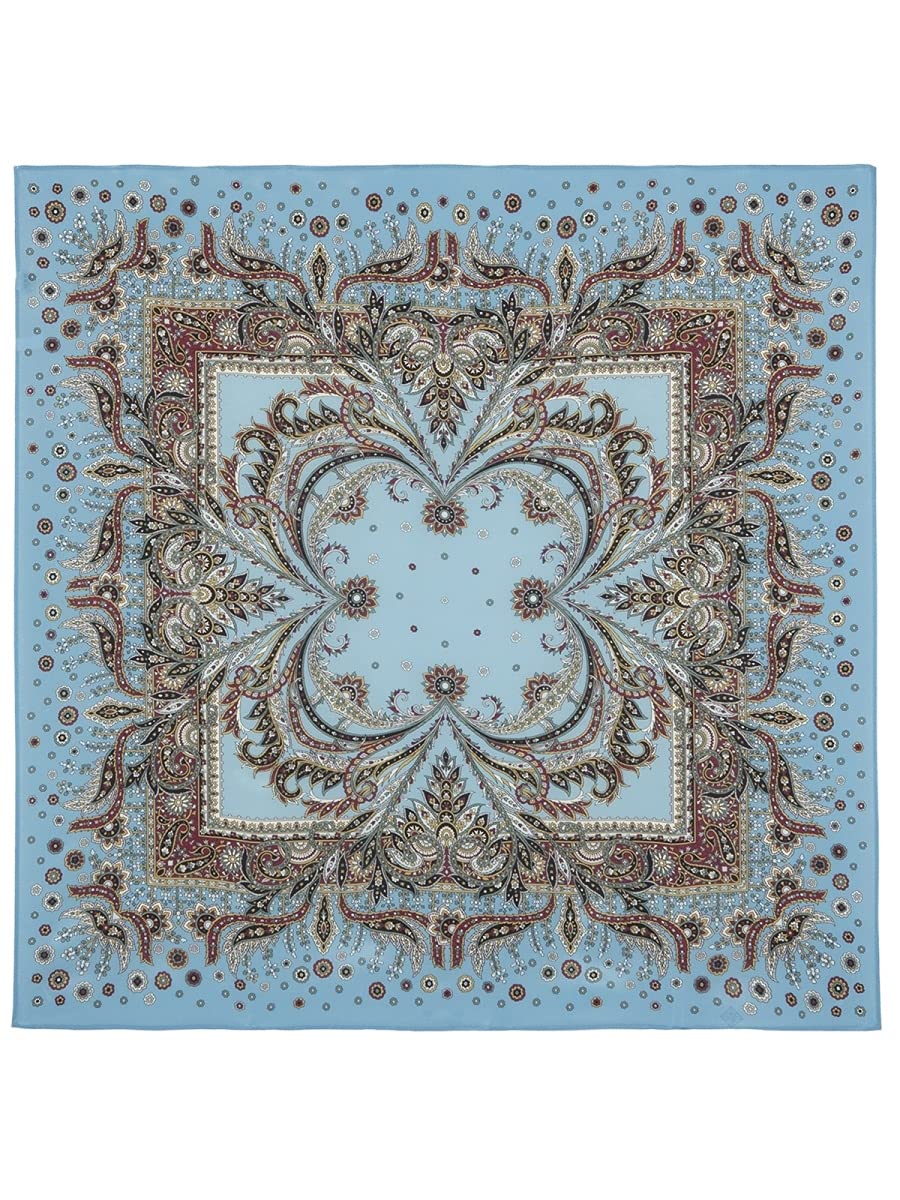 Russian Traditional Pavlovo Posad shawl/Shawl, drawing: 1603"Coral breeze", drawing author: Elena Zhukova