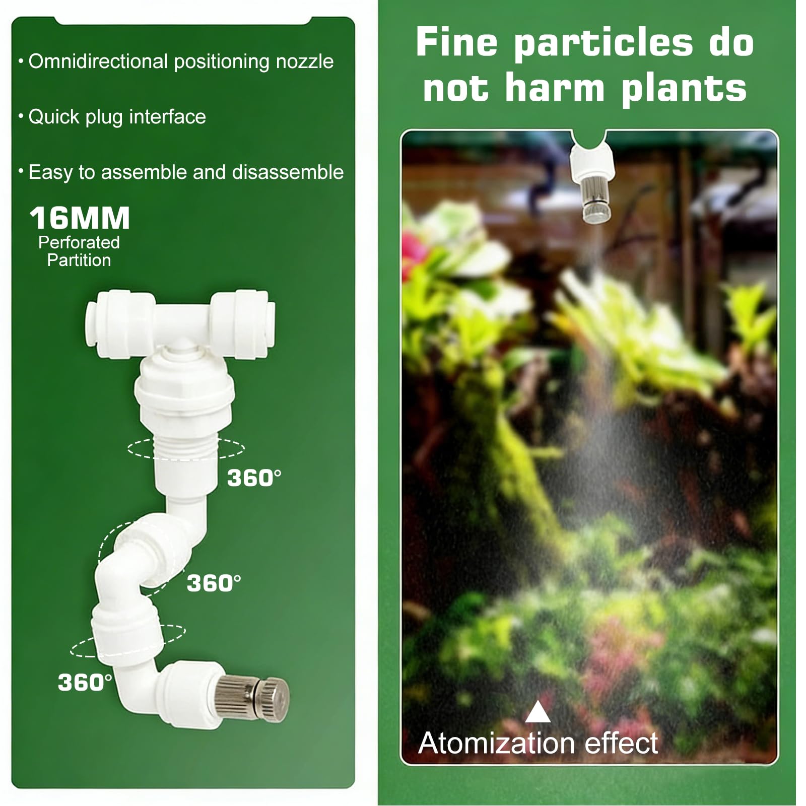 Sistema de riego Terrario Smart, sistema inteligente para reptiles con boquillas de pulverización de 360 ° con temporizador, humidificador de reptiles, atomizador automático para camaleones, anfibios