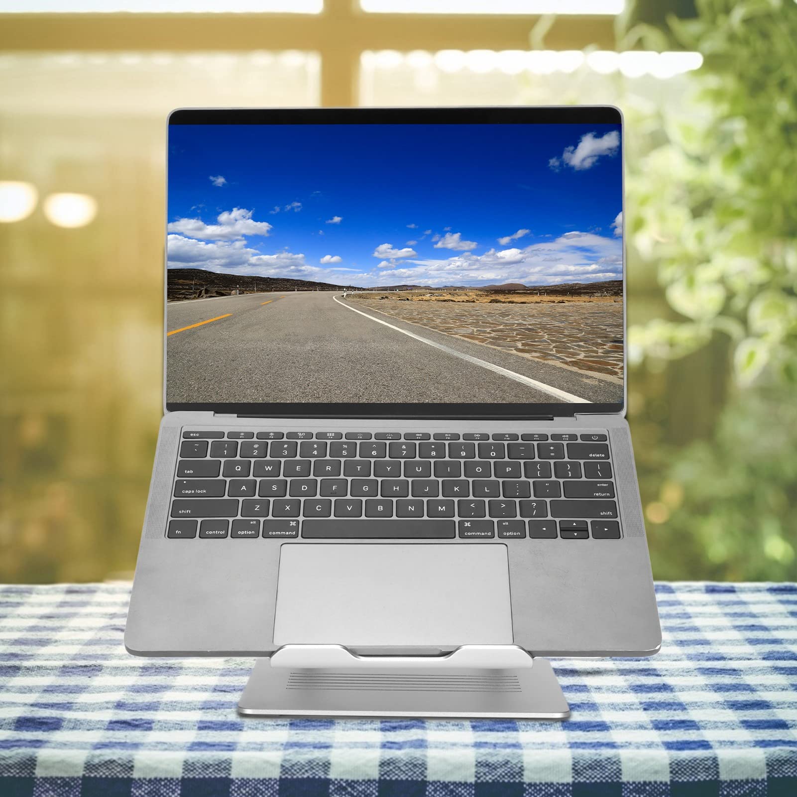 Cuifati Soporte para Laptop de Aluminio, Elevador Ergonómico Plegable con