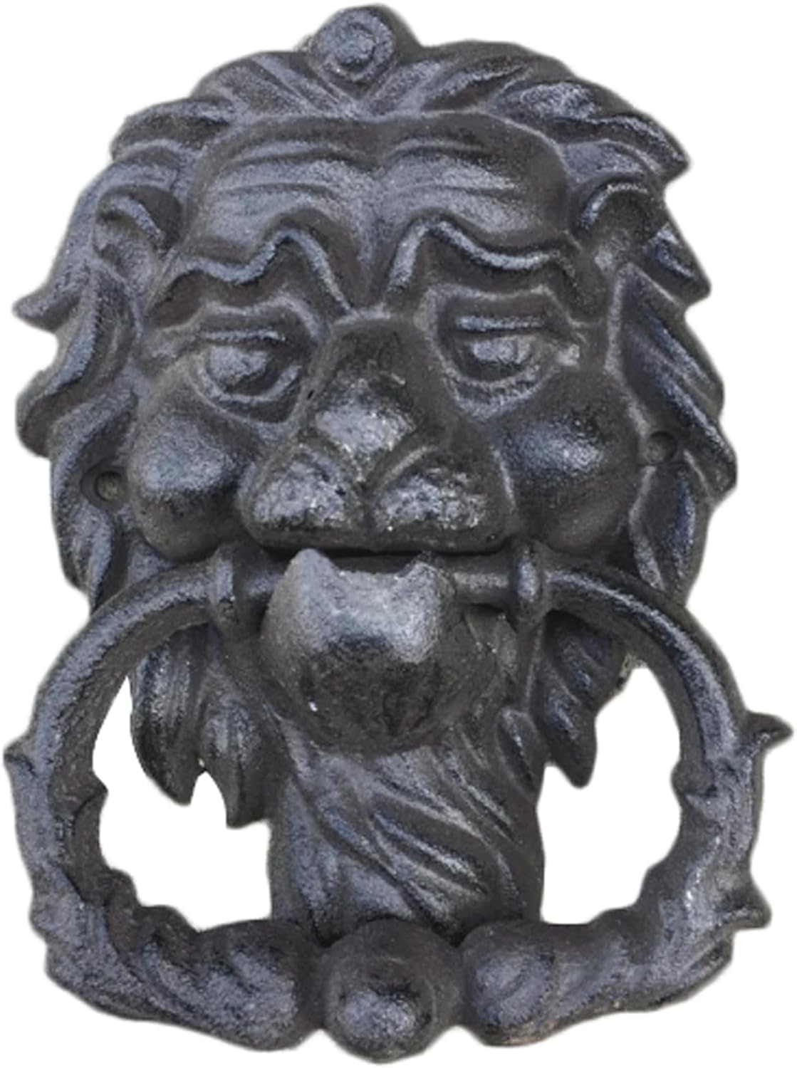 Wrought Iron Craft Retro Door Knocker Cast Iron Door Knocker Lionhead Latch Home Office Store Gate Decor