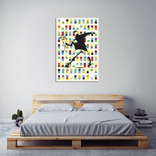 Miniatura 2 de Jaxson Rea "Rage, Flower Thrower Retro Gallery Wrapped Canvas by, 24" x 36"