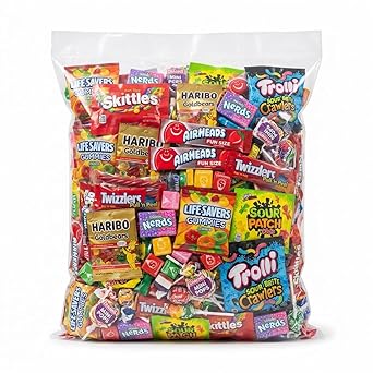 Assorted Candy Bag Individually Wrapped Bulk Mix of Sour, Chewy & Fruity Candy Favorites Perfect for Sharing, Gifting & Everyday Snacking 2 Pounds