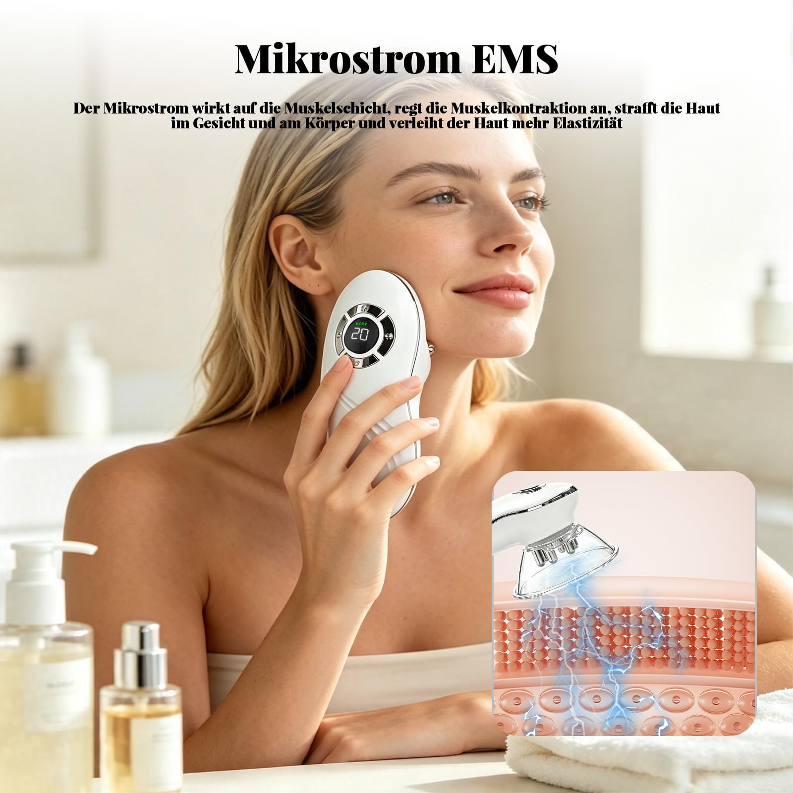 3-in-1 Schröpfmassagegerät mit EMS, 3 Stufen ,Rotlicht Funktion