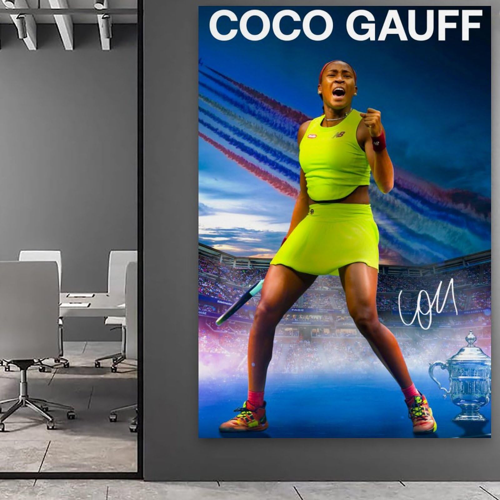 Amazon.com: LOGAUT Coco Gauff Poster Tennis Signed Poster Wall Art