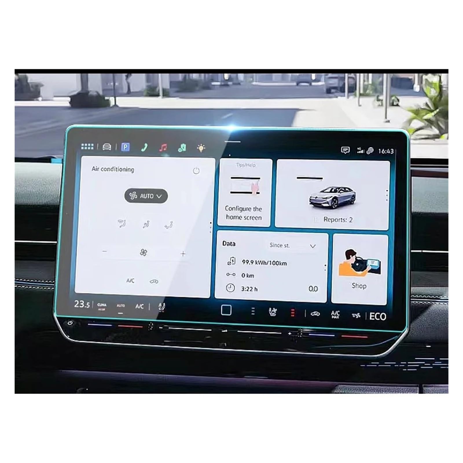 Osłona ekranu nawigacji samochodowej do ID.7 2023-2025 samochodowa nawigacja GPS ochrona ekranu szklana deska rozdzielcza wyświetlacz hartowane naklejka akcesoria samochodowe