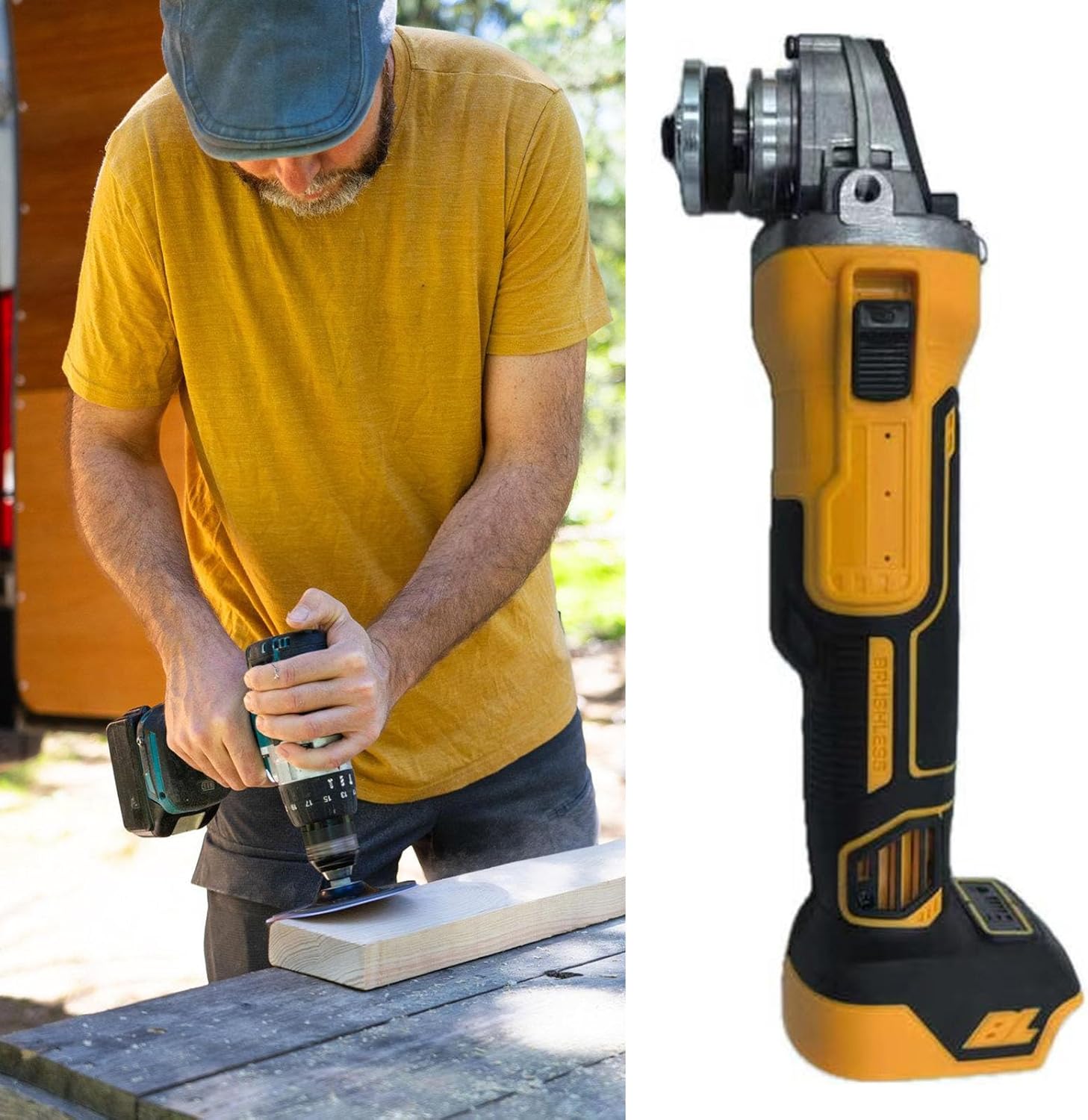 精度アングルグラインダー実用的な研磨ツールコードレス角度研削研磨のためのブラシレスモーターグラインダー