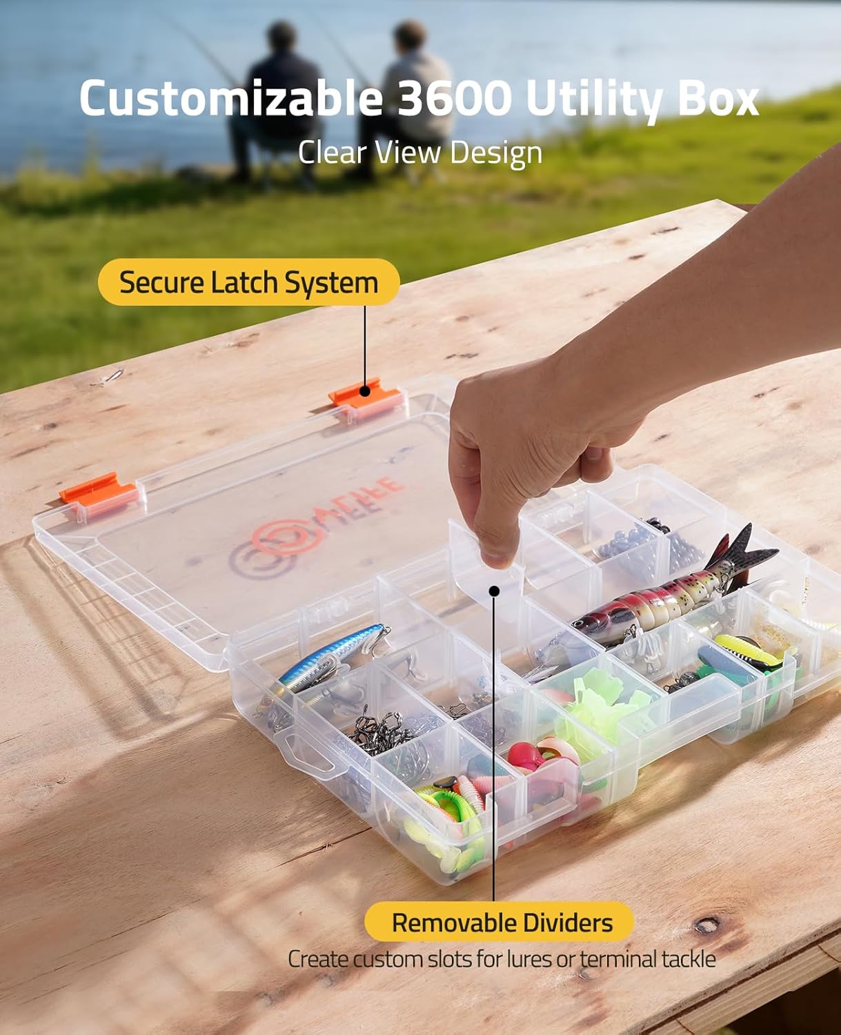 CVLIFE Fishing Tackle Bag Waist Pack with Rod Holder, Water Resistant Fanny Pack Includes 3600 Tackle Box, Waterproof Pouch & Carabiners, Convertible Sling Bag with Net Holster for Gear