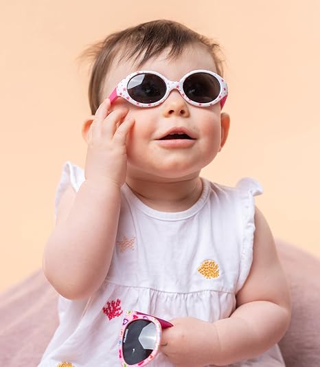 Kiddus Occhiali da Sole Polarizzati per neonato, bebè, bambino, bambina. Da  0 mesi. UV400 100% protezione UVA e UVB. Fascia removibile. Punti  multicolore : Amazon.it: Moda