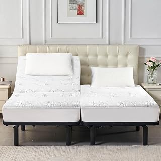 Lysam Split King Mattress Protector 2-Pack: Waterproof Cooling Cover, Noiseless Soft Bamboo, Deep Pocket 39x80 Fit for Babies, Pregnant & Seniors