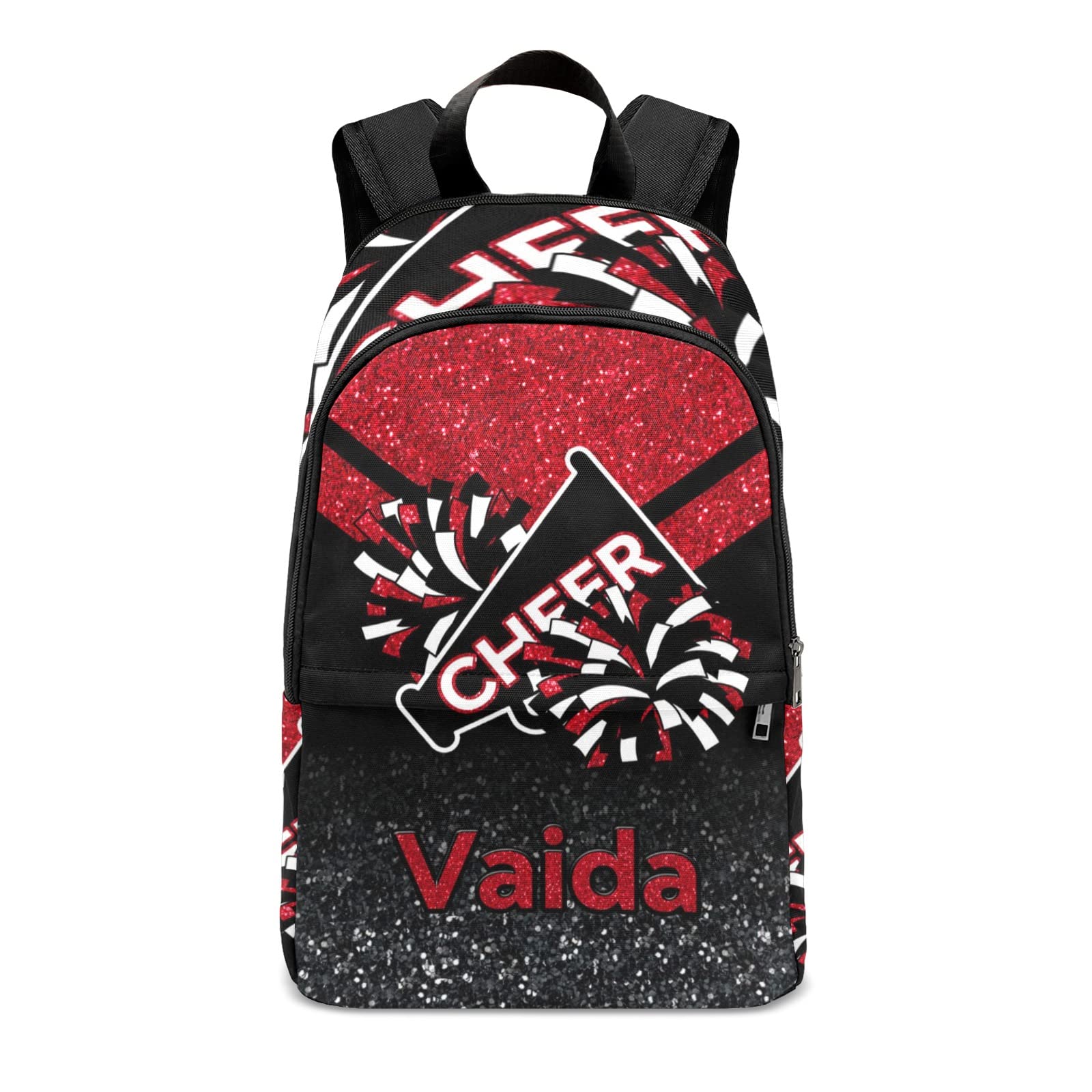 Cheerleader Red Personalized Backpack,Custom Travel Backpack Bag Gift
