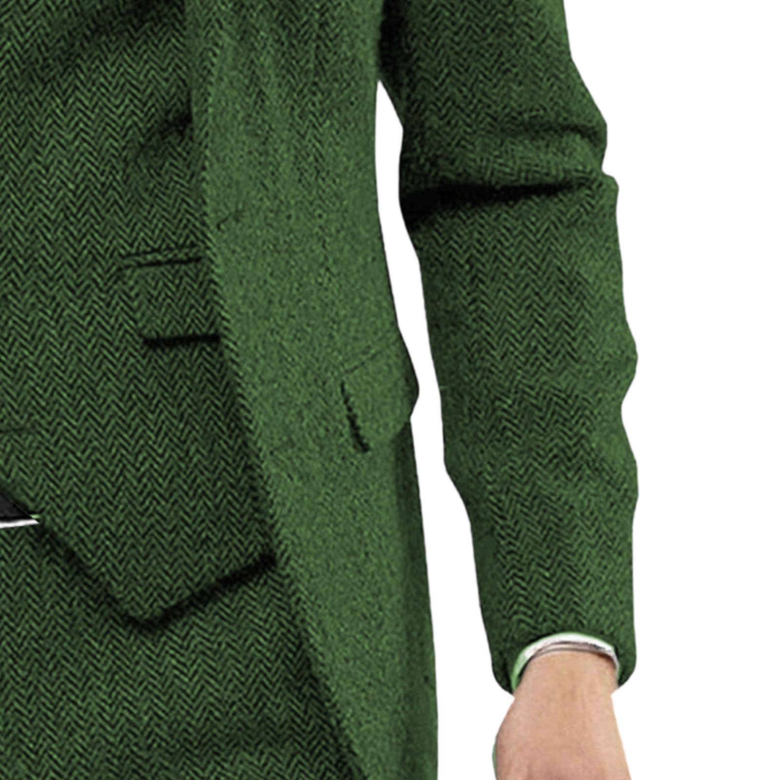Abito da Uomo in Tweed retrò, Smoking da Sposa, Abito Ballo, 3 Pezzi, Giacca, Gilet e Pantaloni
