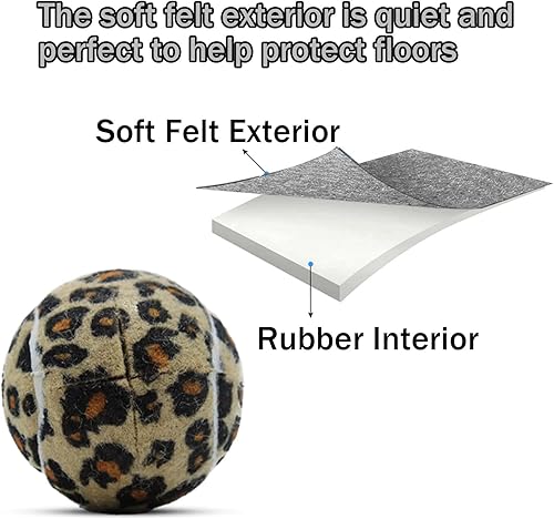 Miniatura 29 de Magicorange 4 pelotas de tenis precortadas para patas de muebles y protección del suelo, almohadillas de fieltro resistentes de larga duración Negro