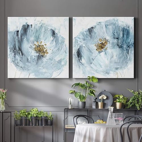 Miniatura 4 de Renditions Gallery Arte de pared Blue Serenity, decoración en lienzo de alta calidad con envoltura de galería, listo para colgar, 16 pulgadas de