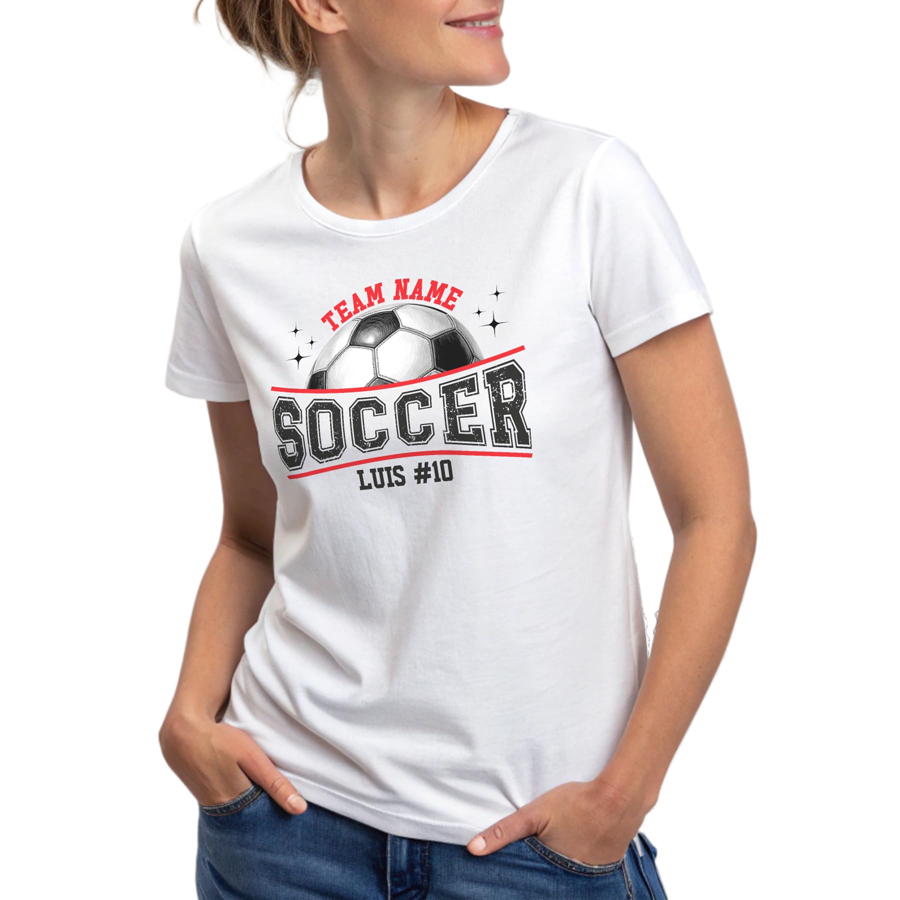 Custom Soccer Shirt Personalized Soccer Jersey Customizable Name Team Name and Number Soccer Jersey Soccer Shirts Adult and Kids Sizes Multiple Colors