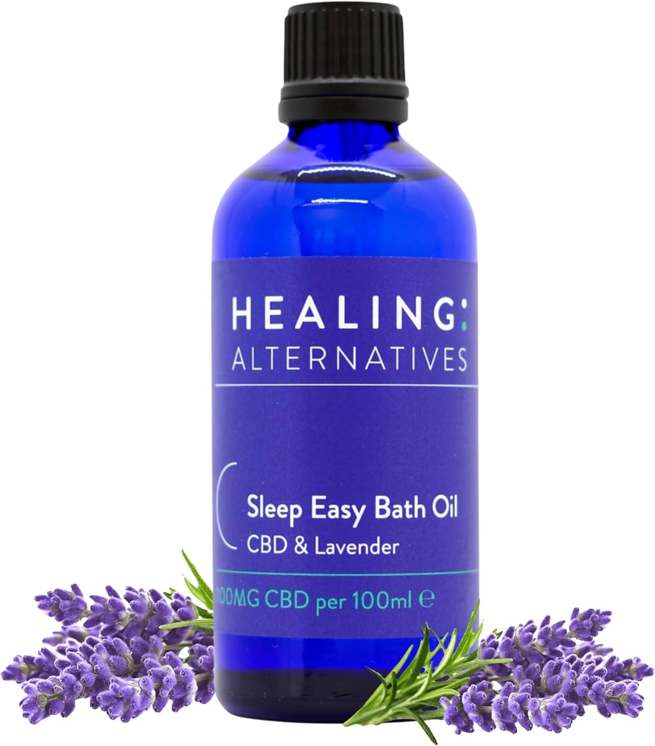 Healing Alternatives Bath Oil Sleep Easy, 100ml | Lavender & Clary Sage Blend | Calming Luxury Bath Oil for Relaxation, Restful Sleep & Unwinding Mind & Body | Menopause Support