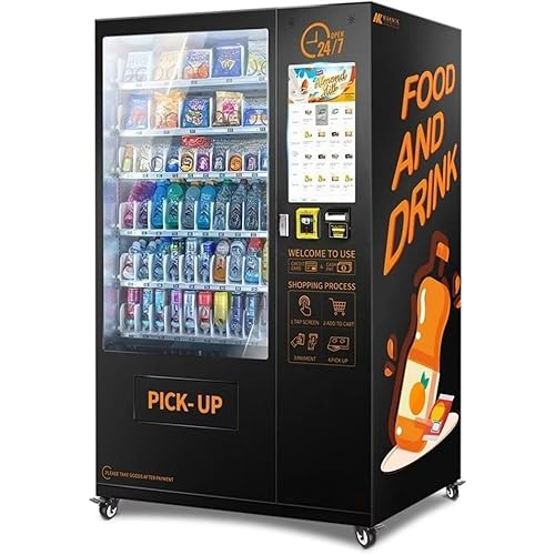 Combo Vending Machine for Sale, Snack Drink Vending Machine with Refrigerated Cooling System, Touch Screen, Cashless Payment for Office School Business