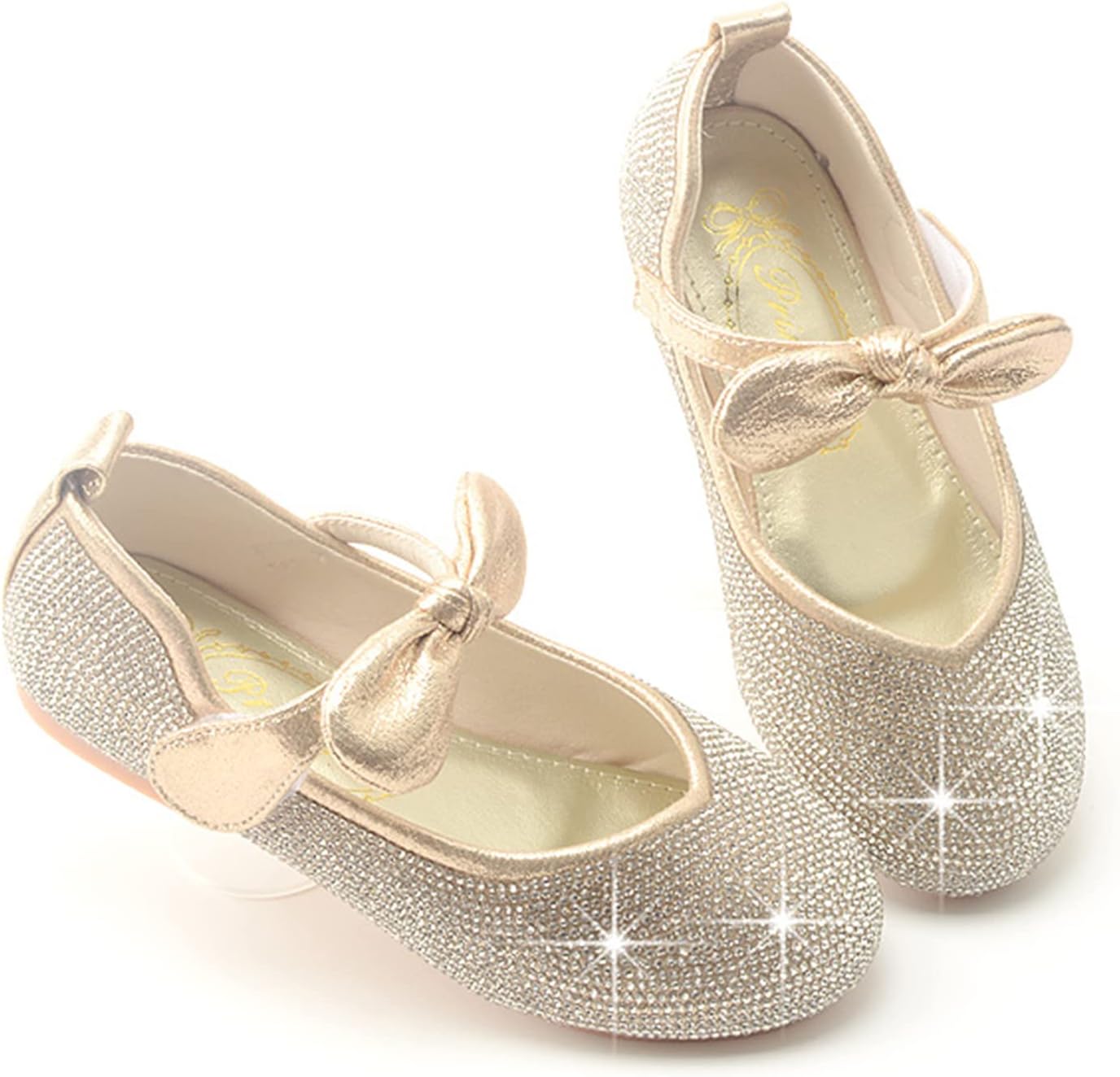 Cadidi Dinos Little Big Girl's Adorable Sparkle Princess Party Girls Dress Shoes