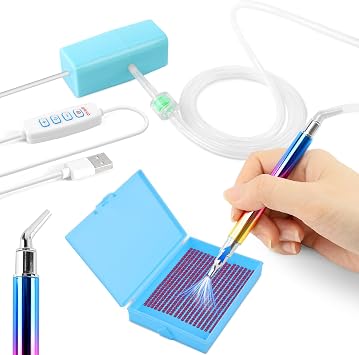 Electric Diamond Art Painting Pen, Vacuum Diamond Painting Pen Kits with Storage Tray, 3 Adjustable Suction Level Diamond Art Accessories Tools, E-Painter No Max Need, Quiet and Long-Lasting