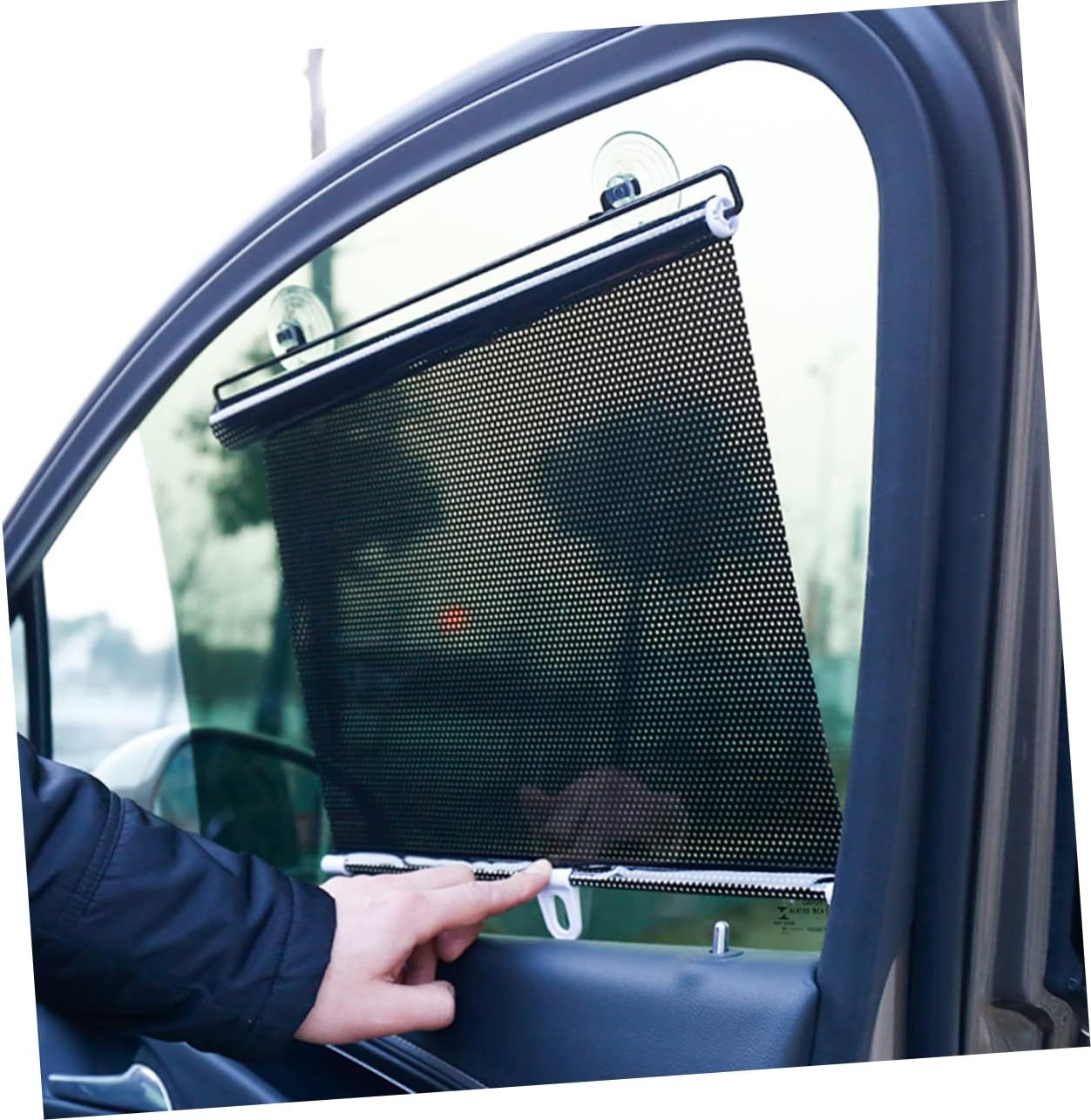 Garneck 2 Retractable Car Sunshade Curtains Window Roller 40x60cm Uv Protection Privacy Screen for Cars