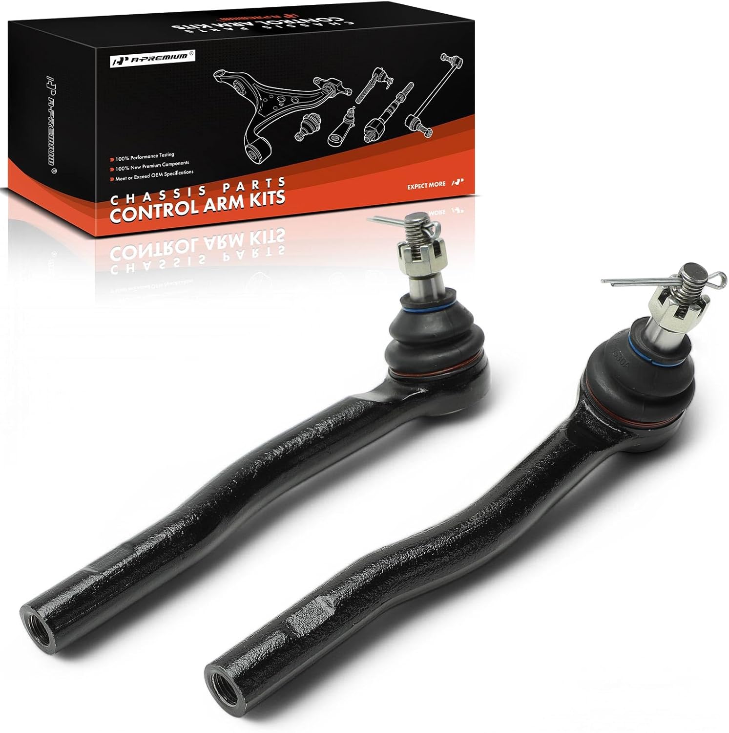 A-Premium 2 x Front Outer Tie Rod Ends, Compatible with Ford Ranger 2020 2021 2022 2023