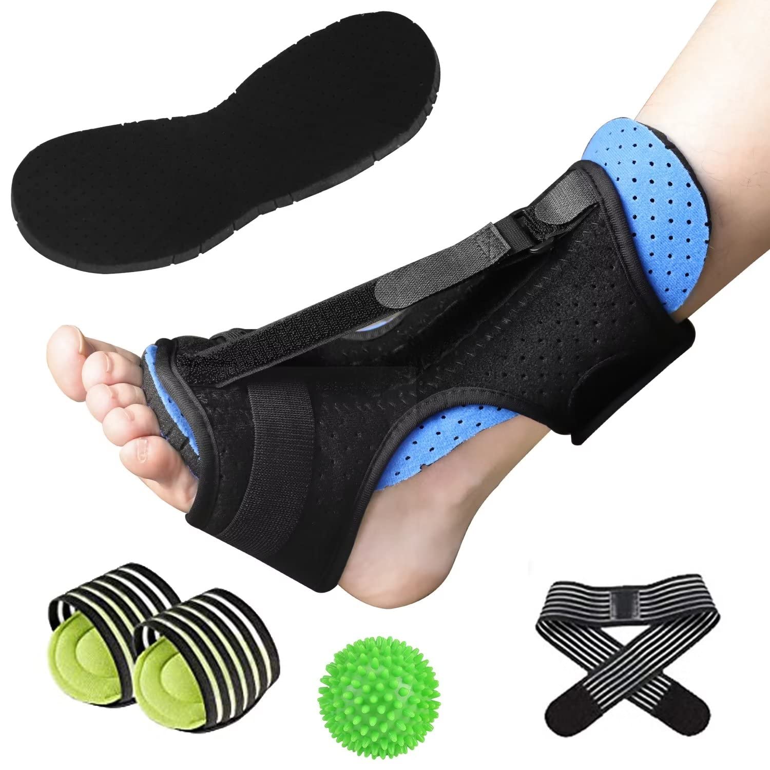 Leberna Plantar Fasciitis Night Splint, Adjustable Ankle Brace Foot