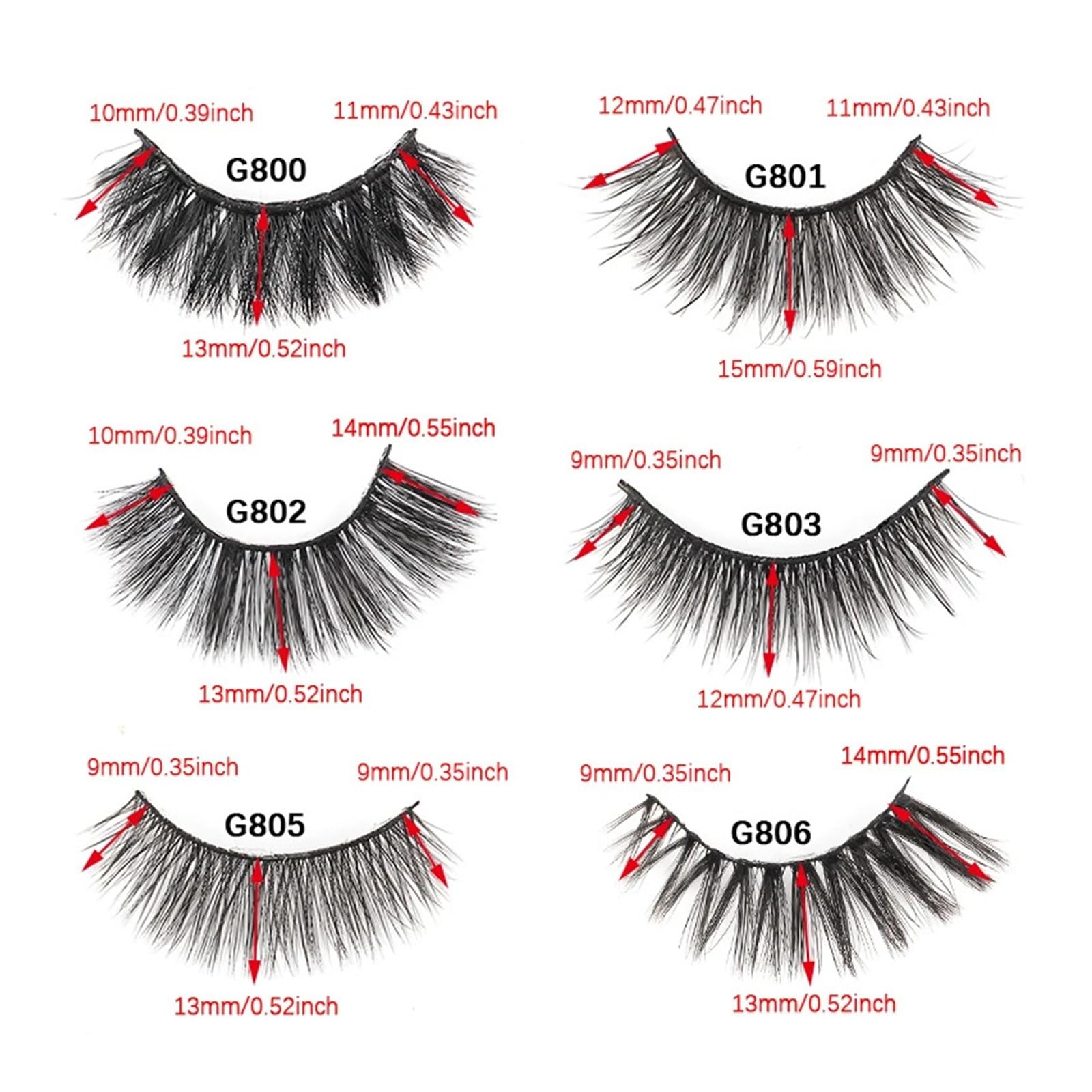 UAMOU Luzem 2/50/100 pudełek Rzęsy Faux Cils 3D Mink Lashes Naturalna objętość Przedłużanie rzęs Sztuczne rzęsy luzem Cilios Cheerfully (Color : G501, Size : 30 Boxes)