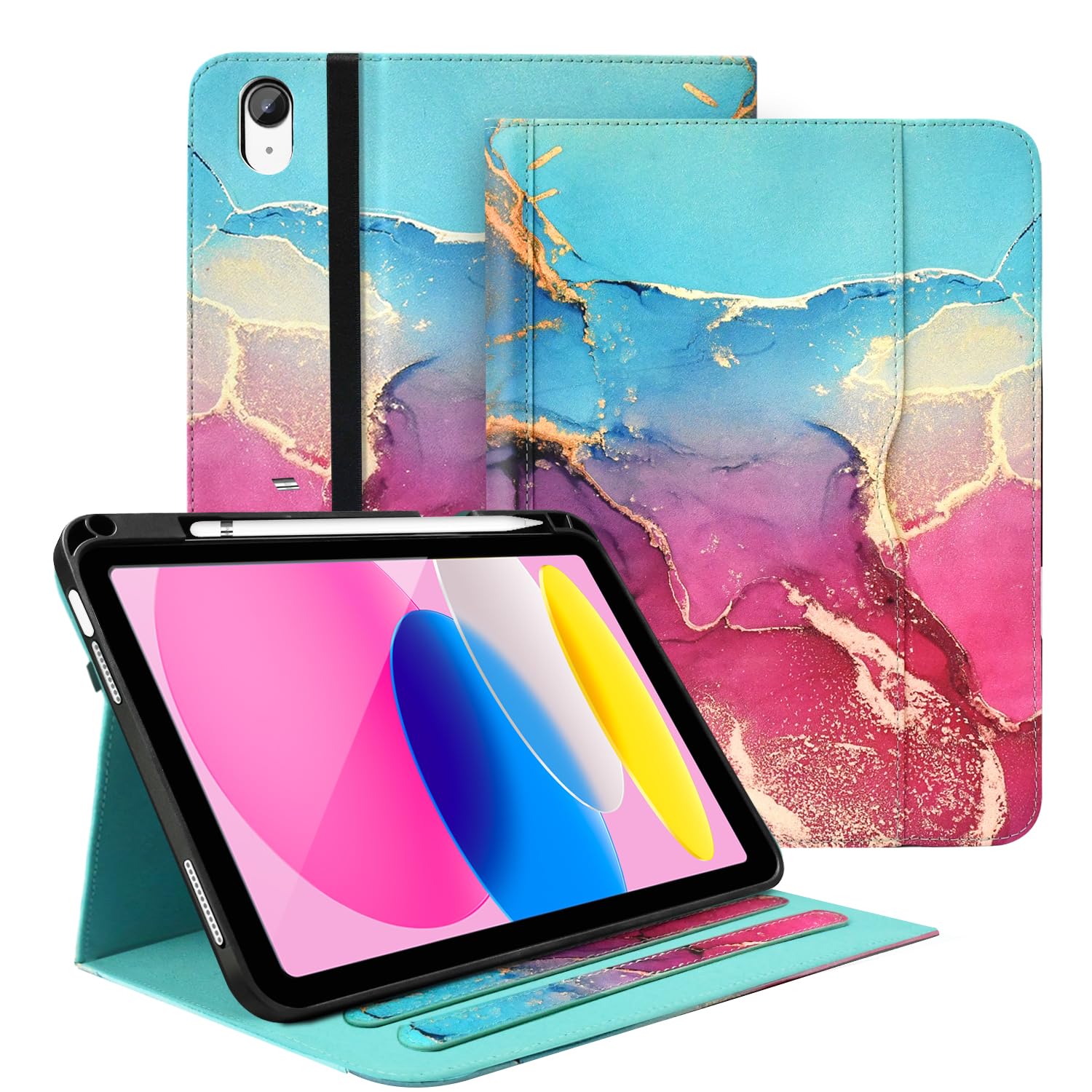 Zonefoker Case for iPad 11th Generation (A16) 11-inch 2025, for 10th Generation 10.9'' 2022, PU Leather iPad 11/10 th Gen Cover with Multi-Angle