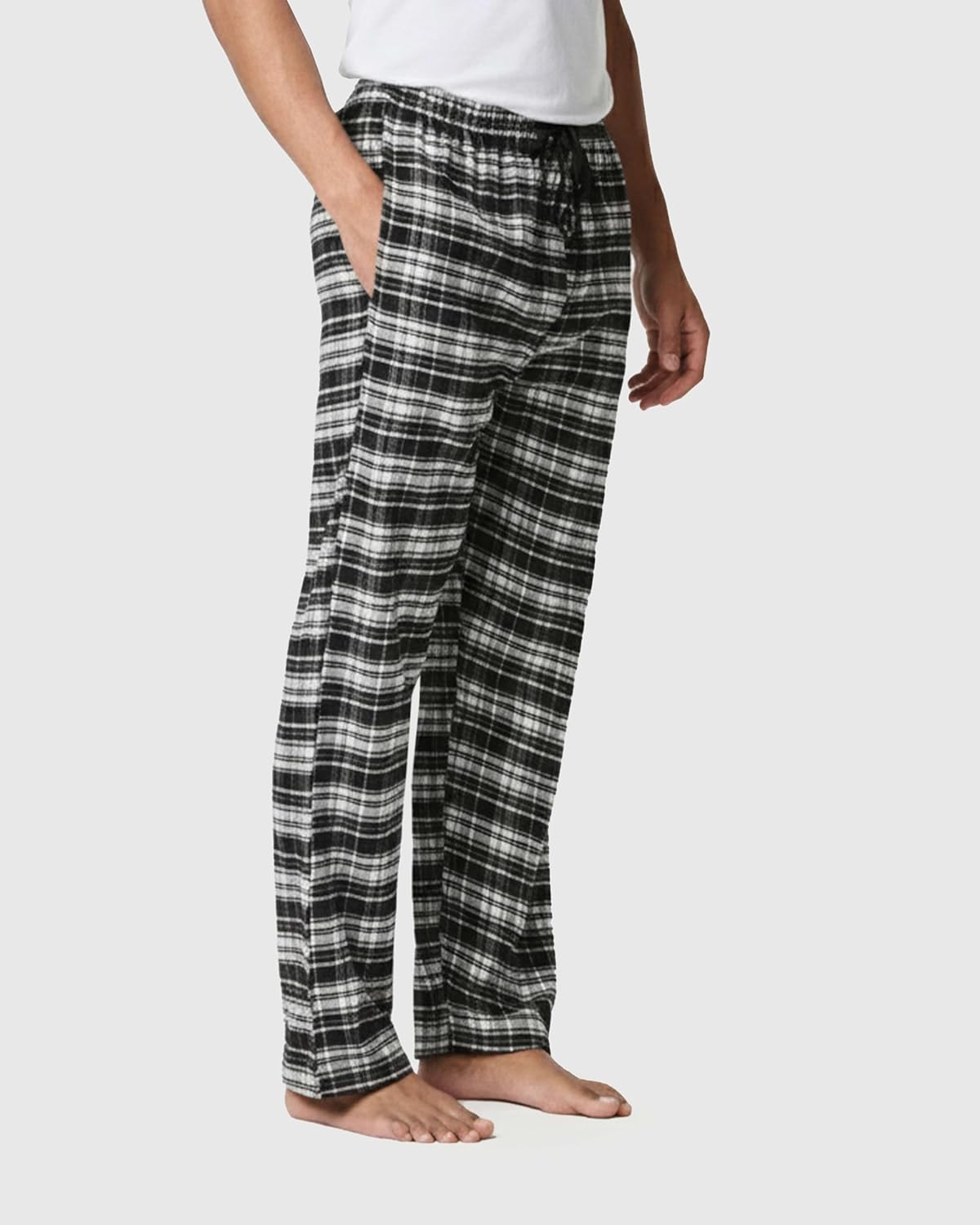 Real Essentials 3 Pack: Men's Soft Cotton Flannel Pajama Pants PJ Lounge Bottoms Elastic Waist Pockets (Big and Tall) - Image 6