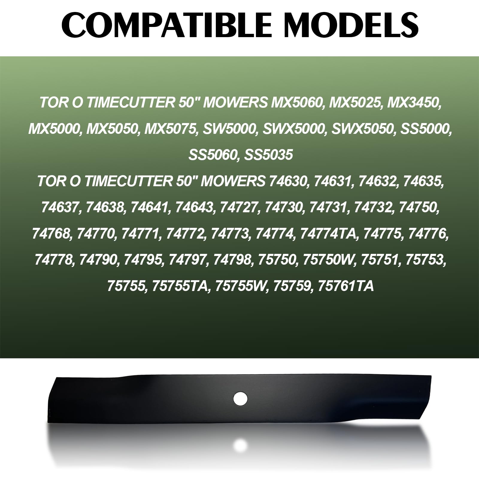 Cuchillas de cortacésped 110-6837-03, paquete de 3, compatibles con MX5060, MX5025, MX3450, MX5075, MX5050, MX5000, SS5000, SS5060, SS5035 para cortador Tor o TimeCutter de 50 pulgadas