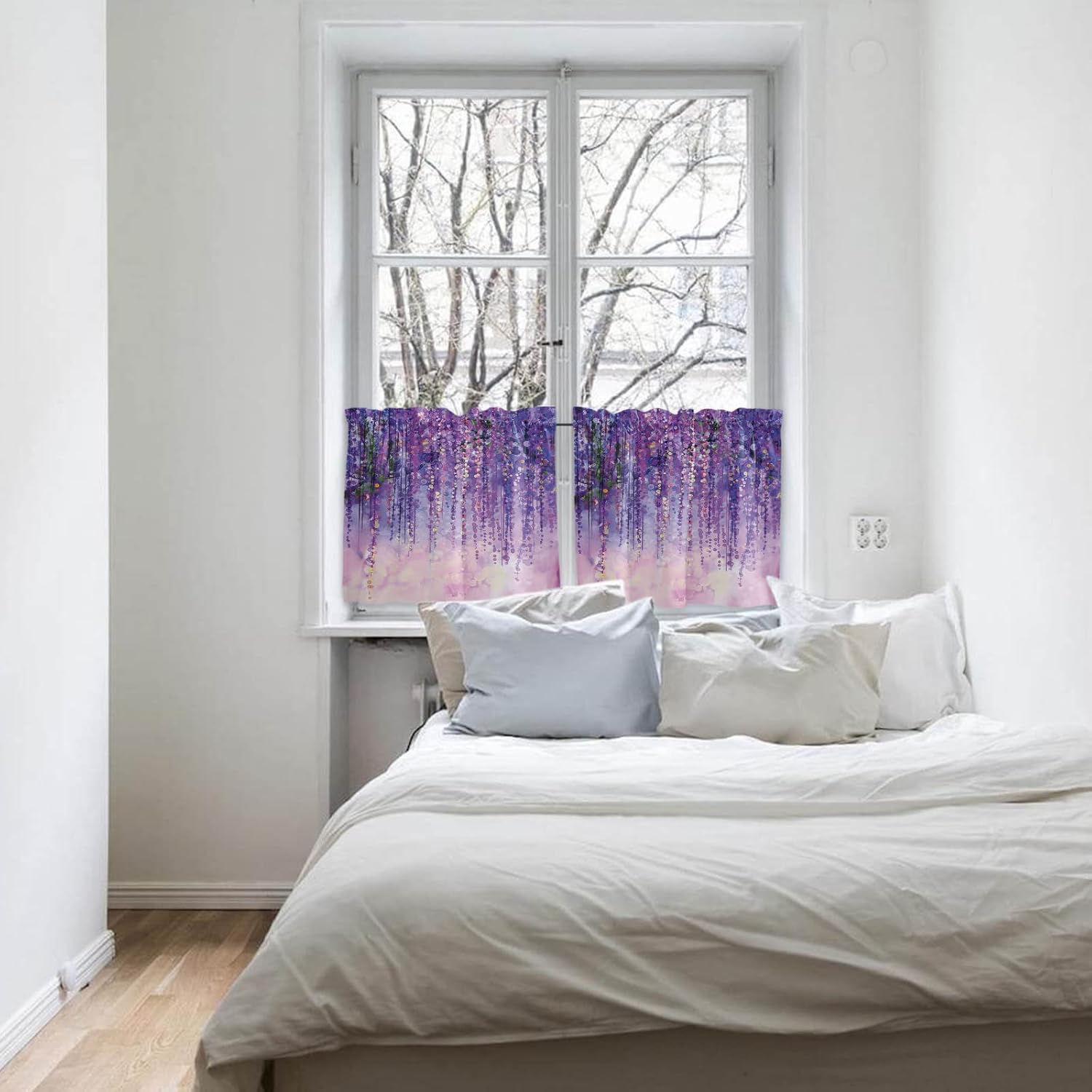 ZKJSMGS Cortina De Ducha De Hojas Azules, Hojas Florales Amarillas, Plantas Naturales, Flores, Acuarela, Baño, Decoración Del Hogar, Con Ganchos, 70 Pulgadas De Ancho X 70 Pulgadas De Alto