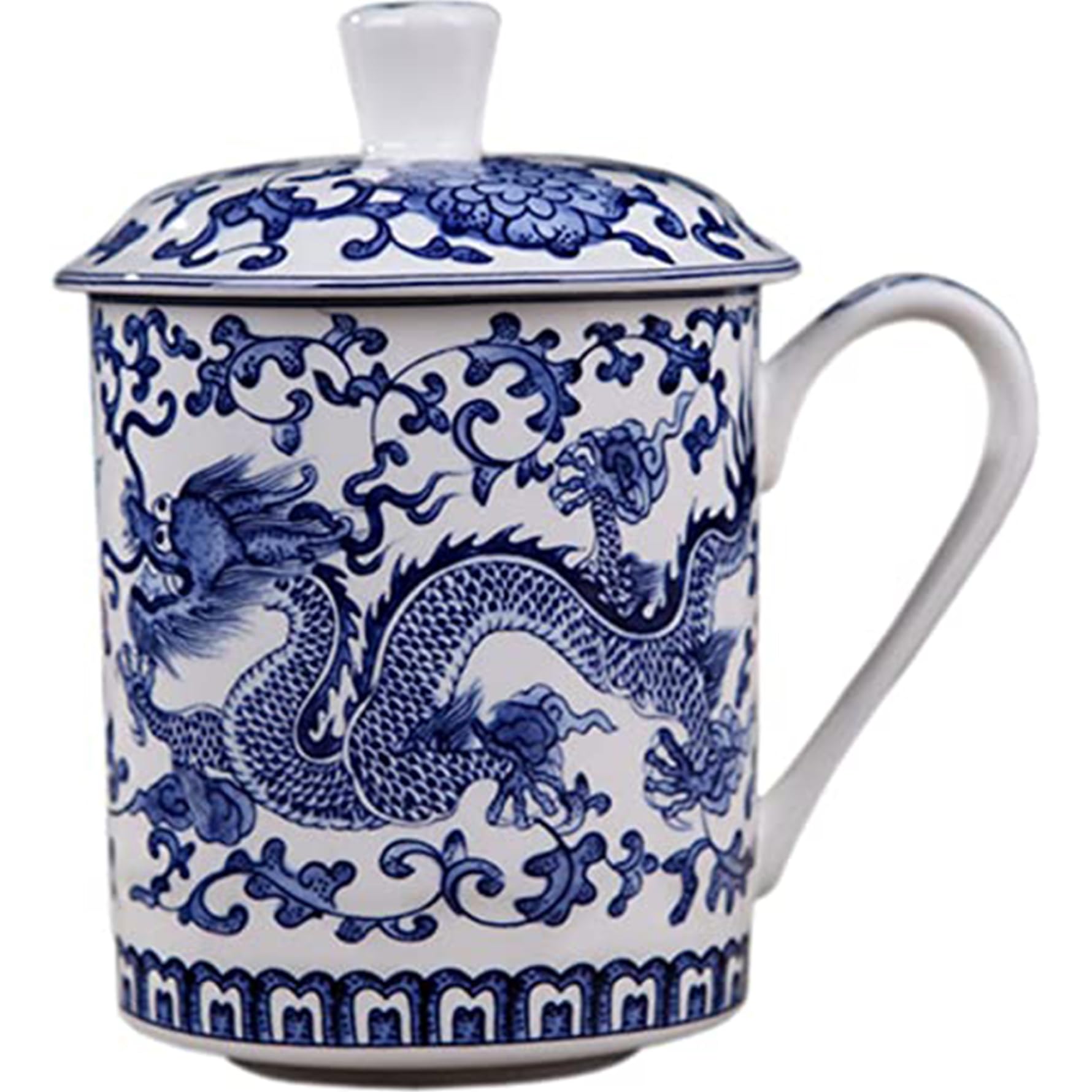 Tasse de thé chinois anti-refroidissement 500ml céramique avec couvercle