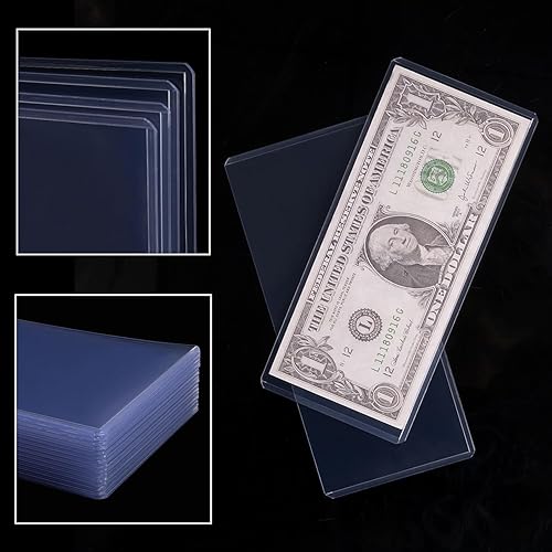 Miniatura 6 de Toploads regulares de billetes de dólar, fundas protectoras de papel para coleccionistas, soportes de plástico transparente para efectivo, 40