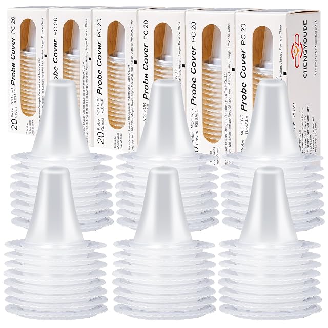 300 Counts Thermometer Ear Covers Ear Thermometer Probe Covers Lens Filters Refill Caps for All Braun Ear Themometer