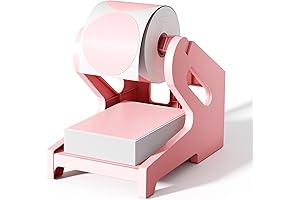 Pink Thermal Label Holder for 4x6 Rolls and Fan-Fold Labels