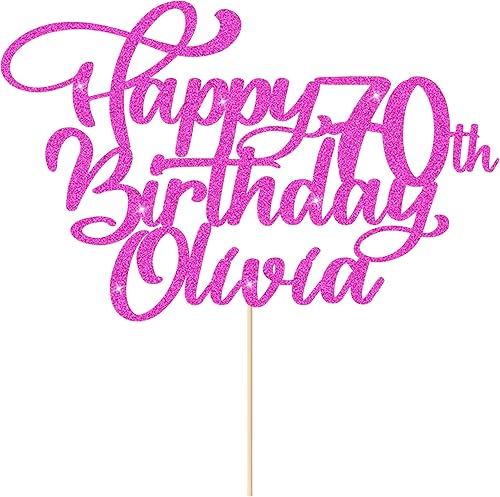 Miniatura 1 de Decoración personalizada para pastel de cumpleaños, decoración de pastel de cumpleaños, cualquier nombre, edad 1, 10, 16, 18, 20, 21, 30, 40, 50,